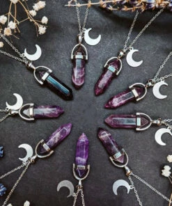 Best Pirce ✨ HELLBOUND The Moon Amethyst Moon | NECKLACE 🥰 -Halloween Item Store 1Pcs Purple Crystal Moon Pendant Moon Charm Witch Necklace Crystals Witchy Gothic Gift for Her Boho jpg Q90 jpg 700x700