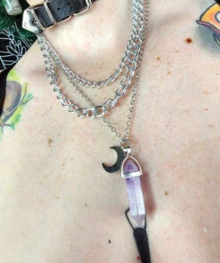 Best Pirce ✨ HELLBOUND The Moon Amethyst Moon | NECKLACE 🥰