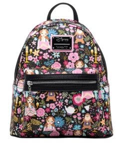 Deals π LOUNGEFLY Disney Beauty And The Beast: Belle Floral | MINI BACKPACK π