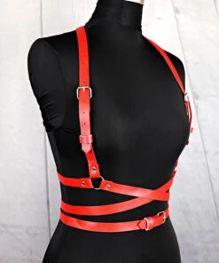 Flash Sale ❤️ HELLBOUND Fetish Asmodeus [Red] | HARNESS 🔥 -Halloween Item Store UYEE New PU Adjustable Belts Sexy Somen Body Harness Bra Chest Bondage Erotic Lingerie Cage Bra.jpg Q90.jpg 1 700x700