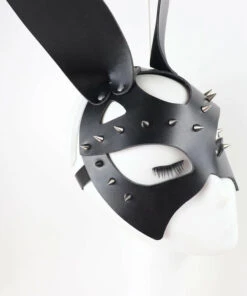 Best Sale 🎉 HELLBOUND Fetish Gyokuto | MASK ❤️ -Halloween Item Store UYEE Sexy Leather Cat Mask Shiny Sparkling Rhinestone Rivets Black Bdsm Fetish Erotic Halloween Masquerade Party.jpg Q90.jpg 2 700x700