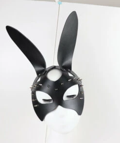 Best Sale 🎉 HELLBOUND Fetish Gyokuto | MASK ❤️ -Halloween Item Store UYEE Sexy Leather Cat Mask Shiny Sparkling Rhinestone Rivets Black Bdsm Fetish Erotic Halloween Masquerade Party jpg Q90 jpg 700x700