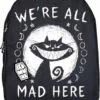 Best Sale ✨ AKUMU INK Cats We're All Mad Here | RPET 🧨 BACKPACK ⭐ -Halloween Item Store akumu ink were all mad here rpet backpack 1 700x700