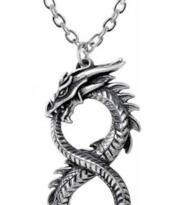 Coupon 👏 ALCHEMY GOTHIC Mens Accessories Infinity Dragon | PENDANT ❤️