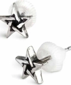 Cheapest ✔️ ALCHEMY GOTHIC Pentacles & Pentagrams Pentagram | EAR STUDS ✔️