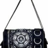 Best reviews of ✔️ BANNED ALTERNATIVE Mens Accessories Pentagram | MESSENGER BAG ✨ -Halloween Item Store banned apparel pentagram black messenger bag 1 700x700