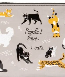Buy 💯 BLUE Q People I Love: Cats | ZIPPER POUCH ✔️