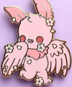 Promo ⌛ BRIGHT BAT DESIGNS Kawaii Sakura Mothman | ENAMEL PIN 🎉