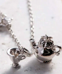 Coupon 🤩 DISNEY X SHORT STORY Beauty & The Beast Disney Chip & Mrs Potts [Silver] | NECKLACE 🛒