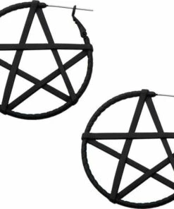 Top 10 😀 BODYVIBE Pentacles & Pentagrams Matte Black Pentagram | PLUG HOOP EARRINGS 💯