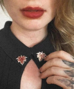 Top 10 ✨ ECTOGASM Mens Accessories Autumn Leaf [Silver & Red] | COLLAR PIN SET 🌟 -Halloween Item Store ectogasm autumn leaf silver red collar pin set 3 a3dcf62f 599f 46b8 9310 d969f5f2ca1e 700x700