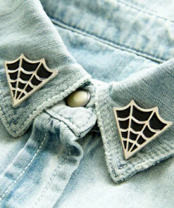 Promo 💯 ECTOGASM Mens Accessories Cobweb [Black/Silver] | COLLAR POINT PIN SET 😀 -Halloween Item Store ectogasm cobweb black silver collar point pin set 7 ce2789d4 af4e 43f5 9811 5146d6fcb3de 700x700