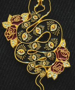 Promo 👍 ECTOGASM Mens Accessories Two Headed Snake | ENAMEL PIN 😉