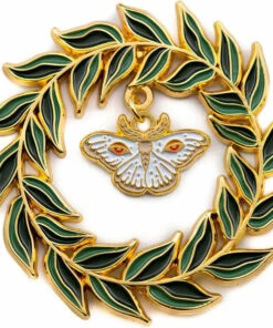Discount 🔥 ECTOGASM Mens Accessories Wreathed Moth Charm | ENAMEL PIN 💯