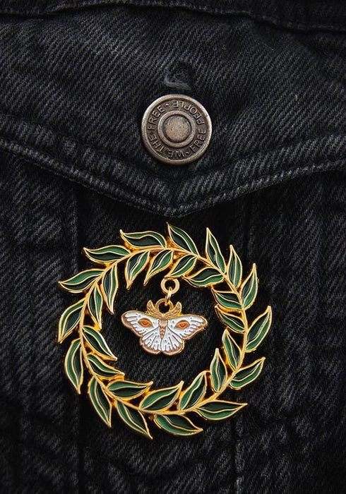 Discount ๐ฅ ECTOGASM Mens Accessories Wreathed Moth Charm | ENAMEL PIN ๐ฏ 4 Discount ๐ฅ ECTOGASM Mens Accessories Wreathed Moth Charm | ENAMEL PIN ๐ฏ - Image 2