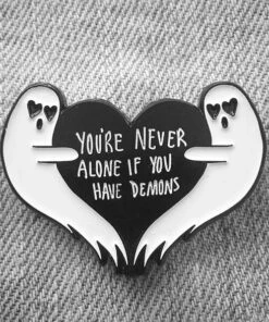 Flash Sale ⌛ ECTOGASM Ghosts You're Never Alone If You Have Demons | GHOST ENAMEL PIN 👏 -Halloween Item Store ectogasm youre never alone if you have demons ghost enamel pin 1 3e649a3e c9ac 46b8 8a81 f100f6922cb3 700x700