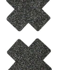 Promo 🛒 FEVER Cosplay Cross [Black Glitter] | NIPPLE PASTIES 👍