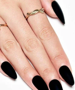 Coupon 🔥 GLAMERMAID Fake Nails Goth Black | PRESS ON NAILS ❤️
