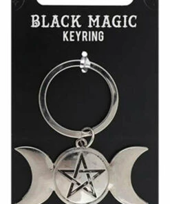Deals 😀 GOTHIC GIFTS The Moon Triple Moon | BLACK MAGIC KEYRING ✔️