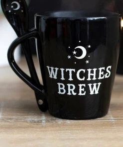 Wholesale 🛒 GOTHIC GIFTS Gothic Homewares Witches Brew | MUG & SPOON SET 🎉