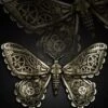 Best Pirce 🎉 RESTYLE Steampunk Mechanical Moth [BRASS] | HAIR CLIP ✨ -Halloween Item Store hair clip mechanical moth brass 1 700x700