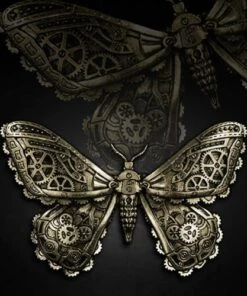Best Pirce 🎉 RESTYLE Steampunk Mechanical Moth [BRASS] | HAIR CLIP ✨