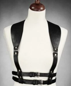 Buy ✨ RESTYLE Fetish Wide Strapped [Black] | UNDERBUST HARNESS ⌛ -Halloween Item Store harness wide strapped underbust black 3 700x700