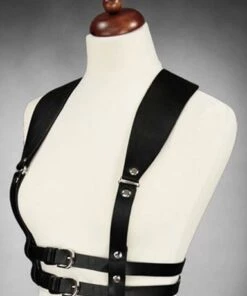Buy ✨ RESTYLE Fetish Wide Strapped [Black] | UNDERBUST HARNESS ⌛ -Halloween Item Store harness wide strapped underbust black 4 700x700