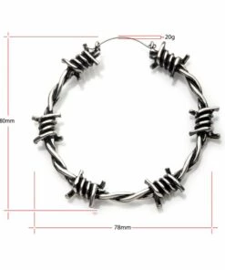 New π BODYVIBE All Barbed Wire | PLUG HOOP EARRINGS β 7 New π BODYVIBE All Barbed Wire | PLUG HOOP EARRINGS β -Halloween Item Store jewellery barbed wire plug hoop earrings 3 8fc88047 4cd9 496f 81e3 51c951a0d181 700x700