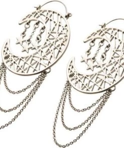 Discount 😍 BODYVIBE The Moon Sweet Dreams | PLUG HOOP EARRINGS 😍 -Halloween Item Store jewellery cut out moon stars plug hoop earrings 2 459de79d 95c9 458f 957f 534aa7a8df10 700x700