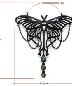 Discount 🛒 BODYVIBE Rainbows & Pride Luna Moth [Black] | PLUG HOOP EARRINGS ⌛ -Halloween Item Store jewellery luna moth black plug hoop earrings 3 f18e8ed0 ce9e 407a 81cc 027de9e92890 700x700