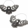 Promo ⭐ BODYVIBE All Moon Phase Death Moth | PLUG HOOP EARRINGS ⌛