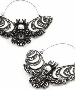 Promo β BODYVIBE All Moon Phase Death Moth | PLUG HOOP EARRINGS β
