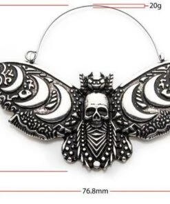 Promo ⭐ BODYVIBE All Moon Phase Death Moth | PLUG HOOP EARRINGS ⌛ -Halloween Item Store jewellery moon phase death moth plug hoop earrings 3 c2579235 a05d 4e38 aa24 6f06f14dbd27 700x700