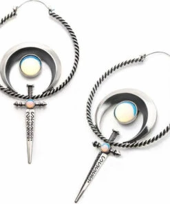 Best reviews of 🥰 BODYVIBE The Moon Sacred Dagger | PLUG HOOP EARRINGS ✔️