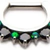 Flash Sale 👍 BODYVIBE Grunge Enchanted Forest [Black/Green] | SEPTUM CLICKER ❤️ -Halloween Item Store jewellery septum black clickers 1 93deeab8 abd7 4813 8ca0 a24a44db9cd4 700x700