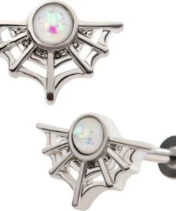 Outlet 🧨 BODYVIBE All Spider Web [Glitter White Opal] | LABRET 🤩