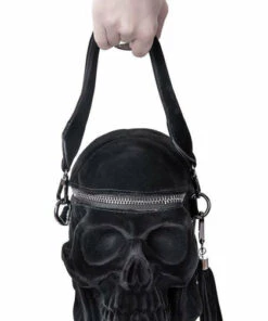 Best deal 🤩 KILLSTAR Halloween Grave Digger [Black Velvet] | SKULL HANDBAG" 😍
