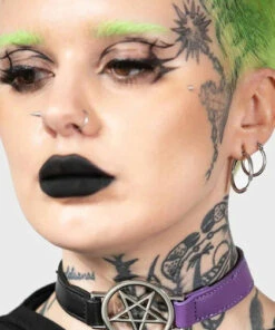 Best Sale 🤩 KILLSTAR Fetish Penta Half [Black/Purple] | CHOKER ✨