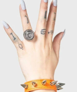 Best deal 😀 KILLSTAR Mens Accessories Stay Away Spike [Orange] | BRACELET 😉