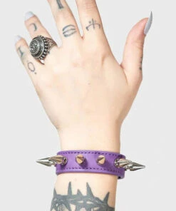 New 🧨 KILLSTAR Punky Colour Stay Away Spike [Purple] | BRACELET ✔️