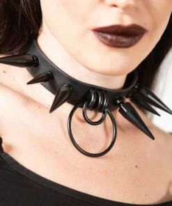 Flash Sale 😍 KILLSTAR Fetish Synchro [Matte Black] | SPIKE CHOKER 👏