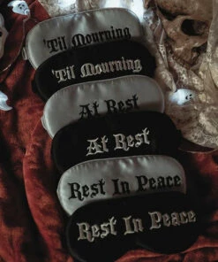 Cheapest 🎉 LIVELY GHOSTS All At Rest [Black] | SLEEP MASK` ⭐ -Halloween Item Store lively ghosts at rest black sleep mask 3 6c1ad386 3438 442b 94a7 c07af4e1b51d 700x700