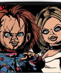 Hot Sale π LOUNGEFLY Bride Of Chucky: Happy Couple | ZIP PURSE β€οΈ