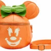 Discount ❤️ LOUNGEFLY Disney: Minnie Pumpkin Glow Face | CROSSBODY BAG 🛒
