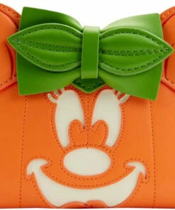 Coupon ✨ LOUNGEFLY Disney: Minnie Pumpkin Glow Face | FLAP PURSE ❤️