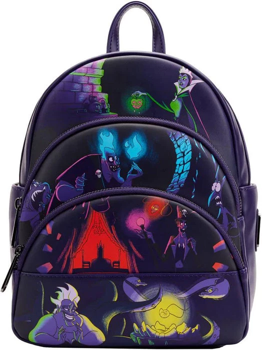 New π LOUNGEFLY Disney Villains: Triple Pocket Glow | MINI π BACKPACK β 3 New π LOUNGEFLY Disney Villains: Triple Pocket Glow | MINI π BACKPACK β