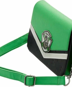 Buy 👍 LOUNGEFLY Harry Potter: Slytherin Chain Strap | CROSSBODY BAG ⭐ -Halloween Item Store loungefly harry potter slytherin chain strap crossbody bag 4 700x700