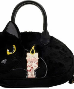 Wholesale 👍 LOUNGEFLY Cats Hocus Pocus: Binx Holding Candle | PLUSH CROSSBODY BAG ⌛