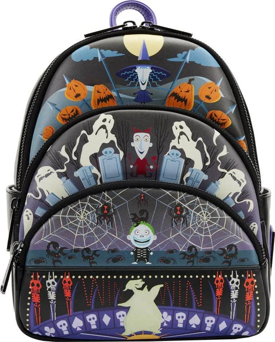 Discount π LOUNGEFLY Disney The Nightmare Before Christmas: Oogie Boogie Glow Triple Pocket | MINI π€© BACKPACK β€οΈ 3 Discount π LOUNGEFLY Disney The Nightmare Before Christmas: Oogie Boogie Glow Triple Pocket | MINI π€© BACKPACK β€οΈ